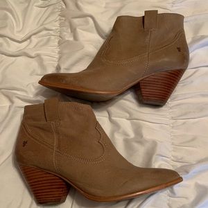 Frye tan booties real leather!!!